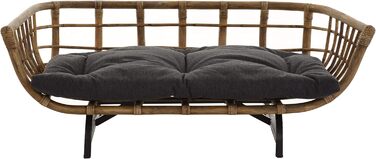 Корзина для собак/кішок Retro з ротангу XL (Сірий, Натуральний) з подушкою