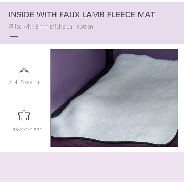 Переноска для кота PawHut 48,5 см, фіолетовий, для кошенят та мініатюрних собак