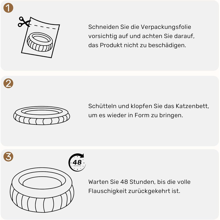 Ліжко для кота FUKUMARU, 48x48x20 см, сіре, м'яке, з бортиками