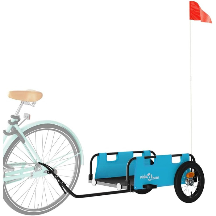 Дитячий причіп-транспортер для собак, блакитний, з оксфордської тканини та металу. Легко монтується.