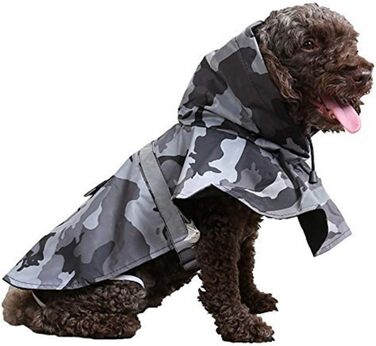 Водонепроникна куртка для собак KoKoBin з капюшоном, сіра, розмір L