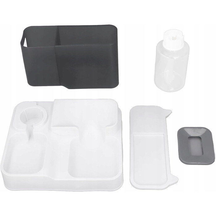 Автоматичний годувальник та поїлка для тварин, великий контейнер 2,8 л + 1 л, сірий