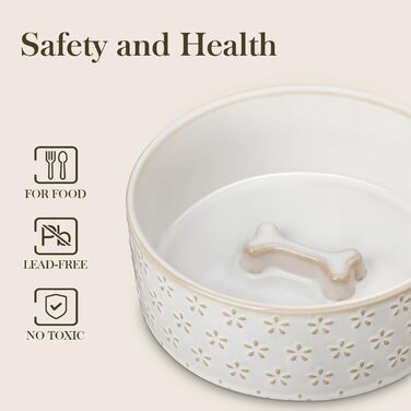 Миска для собак Malacasa з підставкою з горіхового дерева, 450 мл, подвійна миска для собак та котів, для корму та води, неслизька підставка, дизайн у формі п'ятипелюсткового клеверу та соти (1000 мл * 1, п'ятипелюстковий клевер)