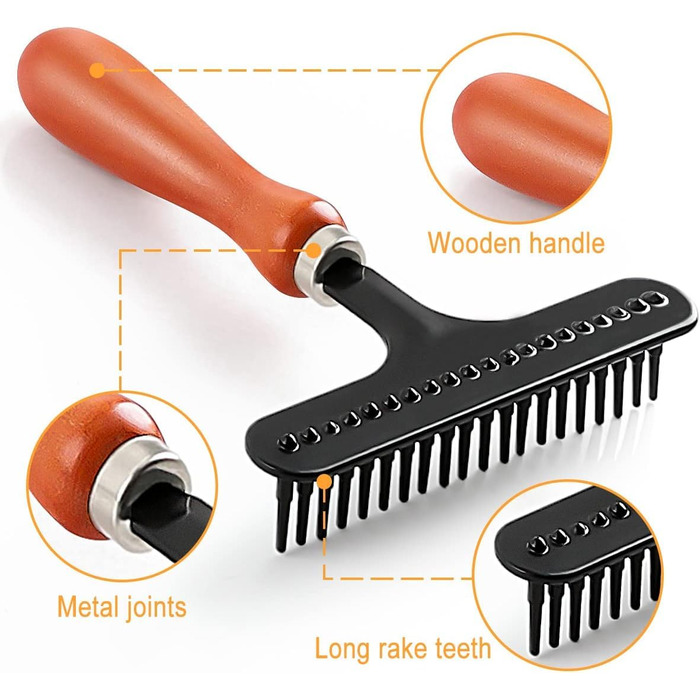 Гребінець для догляду за собаками, щітка для розплутування шерсті, видалення короткого та довгого волосся, гребінець для вичісування, килимний гребінець, видалення ковтунів, гребінець для грумінгу, видалення шерсті