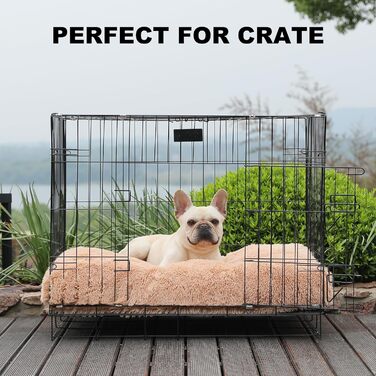 Водонепроникне собаче ліжко Bedfolks знімним, пральним чохлом, м'яким штучним хутром для великих собак, пухнасте ліжко-будка, 88,9 x 58,4 см, темно-сірий (Large, масивна верблюжа шкіра)