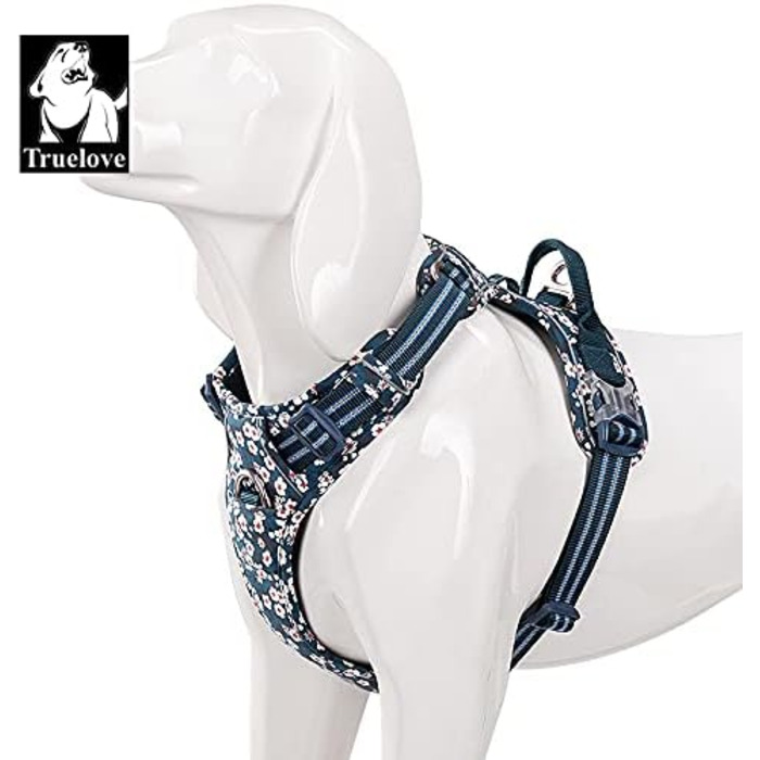 Нашийник для собак WINHYEPET Truelove No Pull TLH56512, світловідбиваючий, м'який, з регулюванням, XS, блакитний