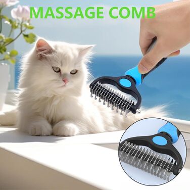 Гребінець для грумінгу собак та котів, щітка для видалення підшерстка, металева, для догляду за шерстю