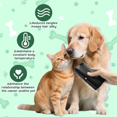 Щітка для собак Fellwunder: видалення шерсті, комфортна ручка, для короткошерстих собак та інших тварин, чорна