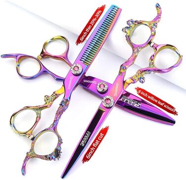 Професійний набір для стрижки волосся 8 дюймів, професійна машинка для стрижки, ножиці для перукарів (8 дюймів), набір ножиць 6 дюймів (3 шт.)