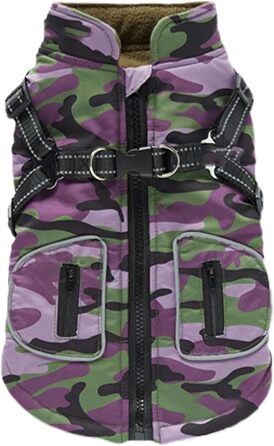 Зимовий теплий одяг для собак - водонепроникний теплий жилет для цуценят з інтегрованим шлейкою, захист від будь-якої погоди | Надійний крій для собак маленьких, середніх та великих порід