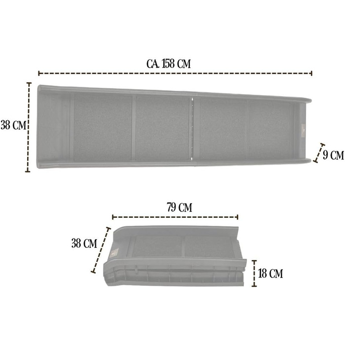 Рампа для собак Knuffelwuff – складана, стійка, протиковзна | для авто, SUV, подорожей | до 40 кг