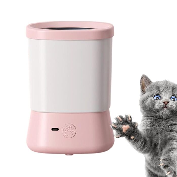 Мийка для лап собак, портативна, двошвидкісна, проти бруду, для подорожей, аксесуари для догляду за собаками (Рожева)