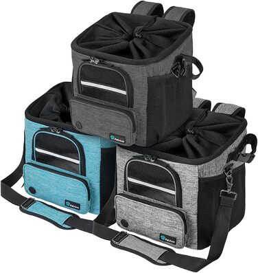 PetAmi: Клітка-рюкзак для собак та котів на велосипед, сіра (світло-сіра)