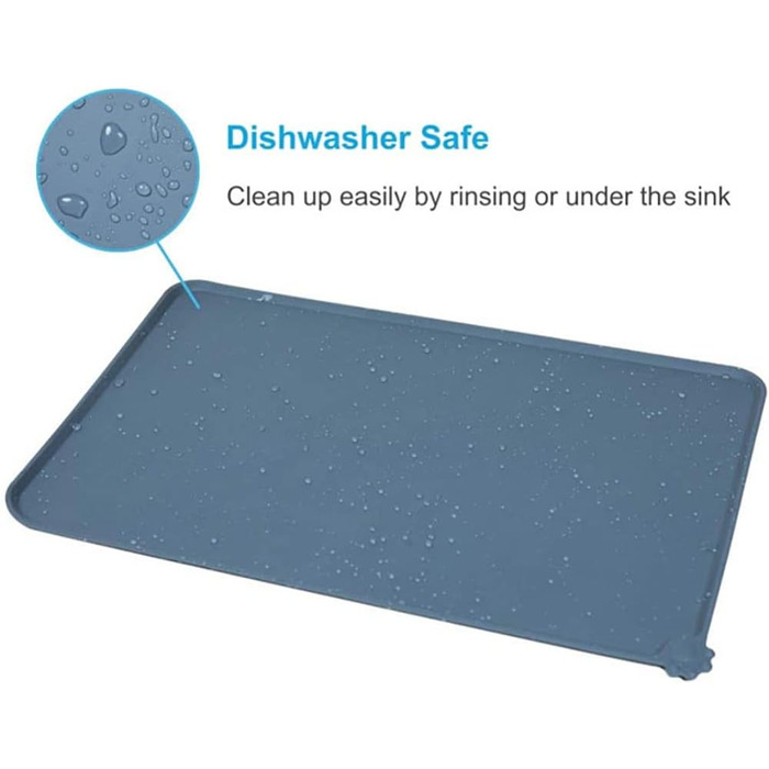 Силіконовий килимок для собак та котів, вологостійкий, неслизький, для мисок, їжі для котів та собак, підняті краї, щоб запобігти розбризкуванню на підлогу (зелений)