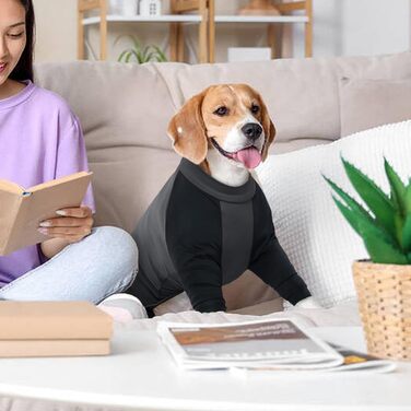 Комбінезон для собак, піжама для собак середніх порід, одяг після операції для Французького бульдога, Кокер-спанієля, Бігля (M, Сірий)