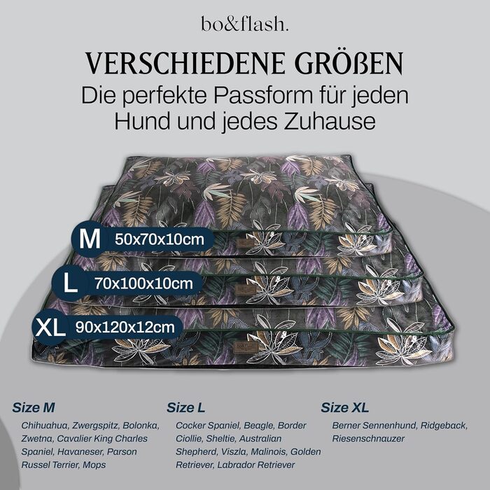 Аттіас Hundekissen: Лежанка для собак, зручна та стильна, з неслизьким покриттям (M, Max)