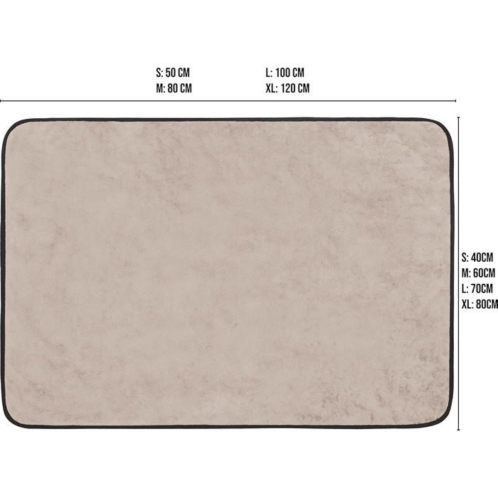 Корзина для собак Normani з підстилкою - лежанка для тварин, 60x80 см, бежева