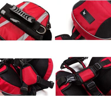 Рюкзак для собак середніх та великих порід, сумка-рюкзак для подорожей, прогулянок та тренувань, водонепроникний, з регульованою шлейкою та ручкою (зелений, L, 28-40 кг)