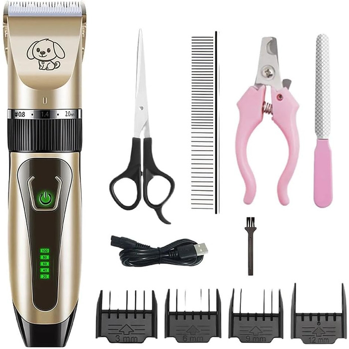 Професійний триммер для собак та котів Bjaf Dog Clipper Pro: тиха, бездротова машинка з 4 налаштуваннями довжини