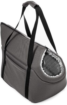 Трансформер для собак та котів (сірий), 34 x 22 x 26 см - переноска для цуценят та маленьких собак до 5 кг (плюшевий матеріал з буграми)