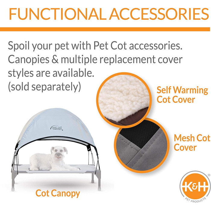 Кiмнатне охолоджувальне ліжко для собак K&H Pet Products Coolin' - середній розмір, 81x64x18 см