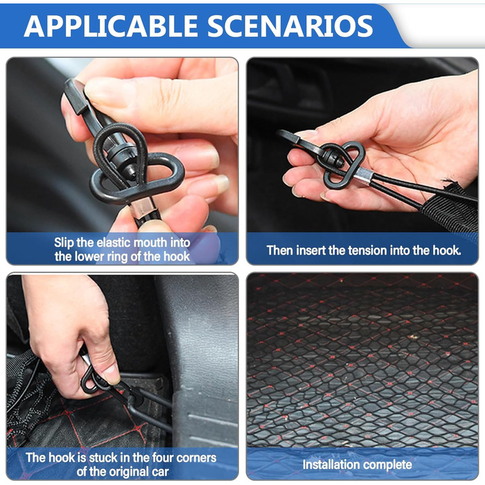 Сітка-перегородка для автомобіля GOMETY: захист для собак, 120x90 см, двошаровий поліпропілен, 4 гачки