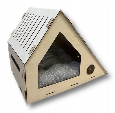Дерев'яна будка-ліжечко, будиночок для кота або собаки