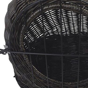 Транспортний кошик для тварин Weidenprofi, переноска для собак та котів з лози, темно-коричневого кольору, розмір (ДxШxВ) 60 x 47 x 47/52 см