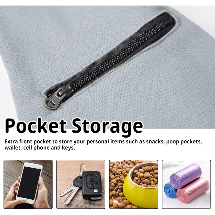 Слінг для собак та котів CUBY - переноска для тварин, слінг на одне плече, сірий, з підставкою для лап