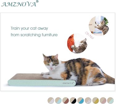 Кігтеточка для котів AMZNOVA з котячої м'яти, велика, блискуча рожево-золота (зелена), 43.2x17.8 см