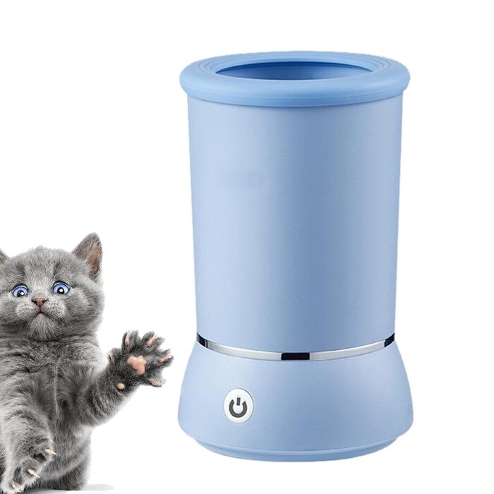 Електричний мийник лап для собак і котів | USB, для гігієни лап, блакитний