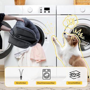 Ортопедичне ліжко для собак середніх та великих порід 109x84x21 см, високощільна піна з високим пружним ефектом, знімний водонепроникний чохол, зручне та антиковзаюче, темно-сірий колір