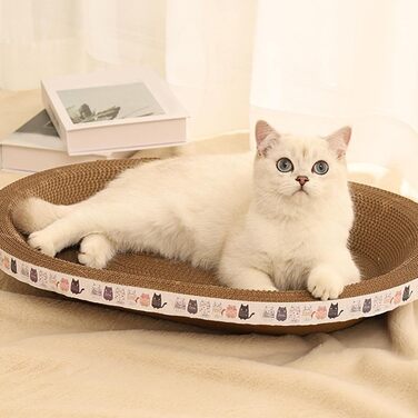 Килимок-клітка для котів Baoblaze, картонний, 45x34x9 см, ігровий комплекс для дрібних, середніх та великих котів