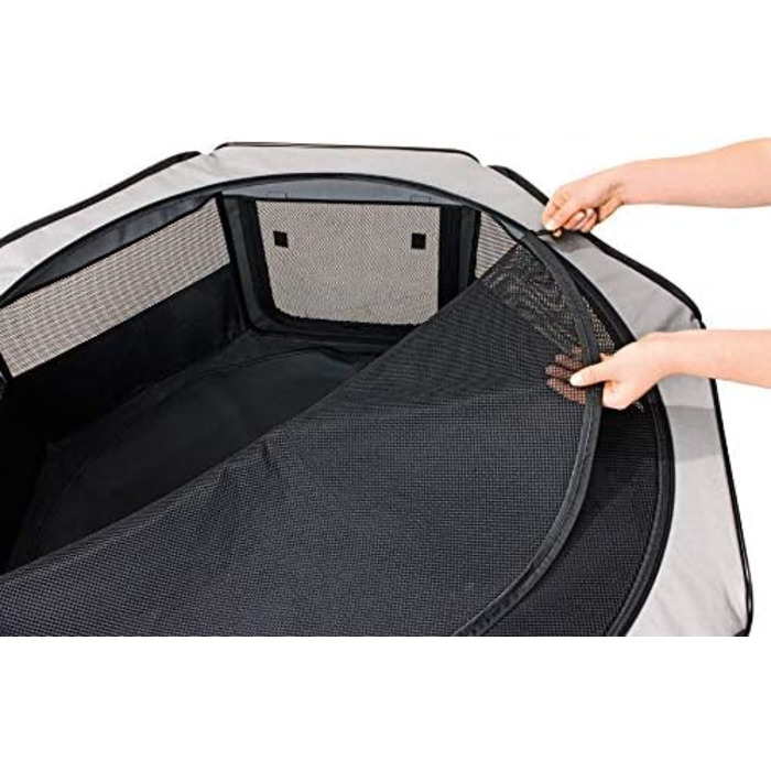 Karlie Smart Top Lounge L - лежанка для котів, сіра та чорна, розмір L (74x74x35 см)