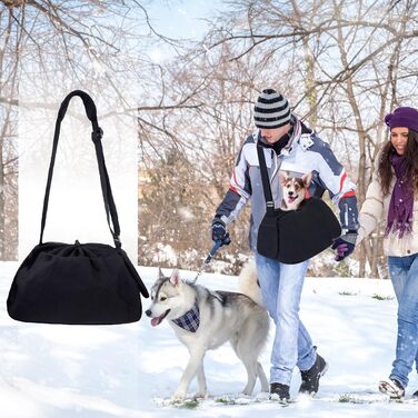 Сумка-переноска для собак та котів Lwuey, чорна, до 8 кг, регульований ремінь, дихаюча, для подорожей