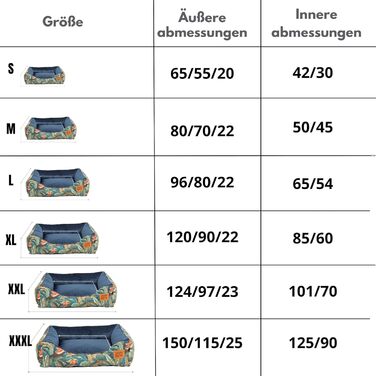 М'яке ліжко для собак з піднятими бортиками, розмір XXXL, з квітковим дизайном, 'Superheld'