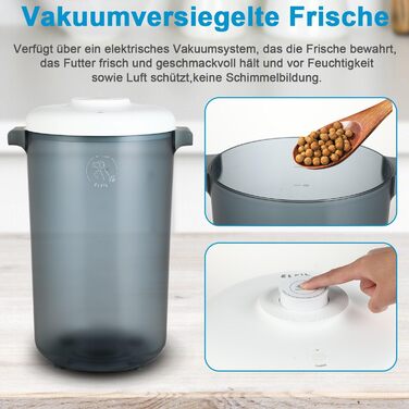 Контейнер для корму EFIL Vakuum - вакуумний контейнер для кормів для собак, котів та птахів, BPA-free, 24L