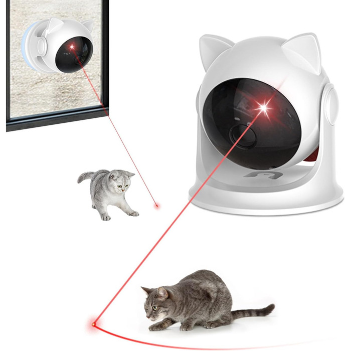 Автоматичний лазерний іграшковий пристрій для котів та цуценят VOVIGGOL, USB-зарядка, регульовані зони, інтерактивна мисливська іграшка для тварин