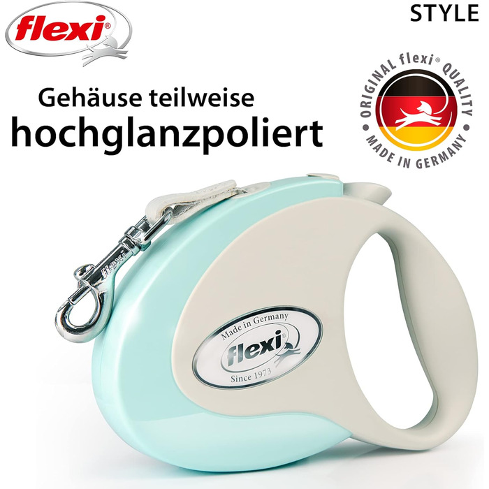 Повідок-стрічка FLEXI Bügel-Art Band, синій, 117.8 г, універсальний розмір