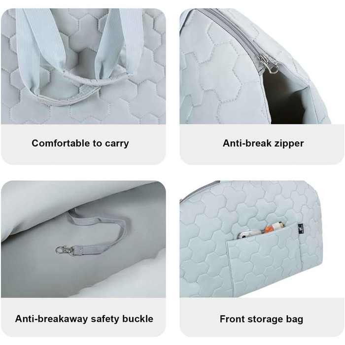 Транспортна сумка для собак та котів PJDDP, сумка-переноска для подорожей та прогулянок, зелена з візерунком ромбіків