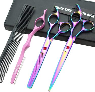 Набір професійних японських ножиць для волосся Smithking 7.0 дюймів - ножиці для стрижки та ножиці для розрідження з лезами з нержавіючої сталі