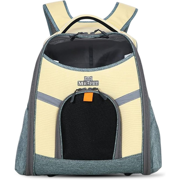 PETCUTE Рюкзак для тварин, переноска для собак та котів, жовта, до 8 кг