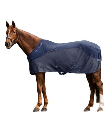 Флісова попона-рубашка для коней Waldhausen Comfort, нічний синій, 135 см