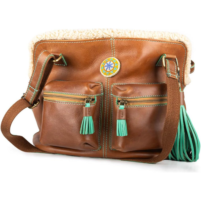 Сумка-переноска для собак Dog with a Mission, шкіряна, універсального розміру 32x20x27 см