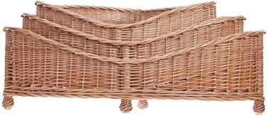 Лежанка для собак та котів з ротангу з м'яким матрацом, 53x53 см, H14/25