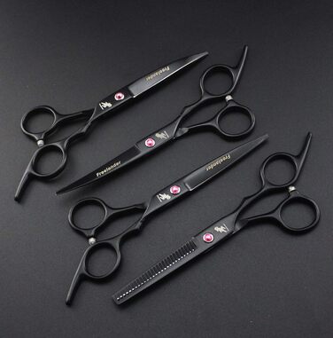 Набір для догляду за шерстю Freelander для собак та котів, 5 предметів: ножиці 15 см, ножиці для фінальної обробки, вигнуті ножиці, гребінець для шерсті