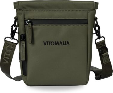 Сумка для собак Deluxe: багатофункціональна сумка через плече з кишенями для ласощів, повідка, корму, диспенсер для відходів та магнітним закриттям - ідеальна для прогулянок та тренувань (Хакі)