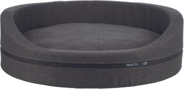 Крісло-лежанка для собак TRIXIE CityStyle, 80x65 см, темно-зелене - овальне ліжко для середніх собак, зручне та миється, 37733