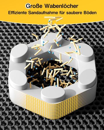 Килимок для котячого туалету Ycozy Katzenklo Matte XL 90x60 см, EVA, двошаровий, вологостійкий, легко миється, бежевий