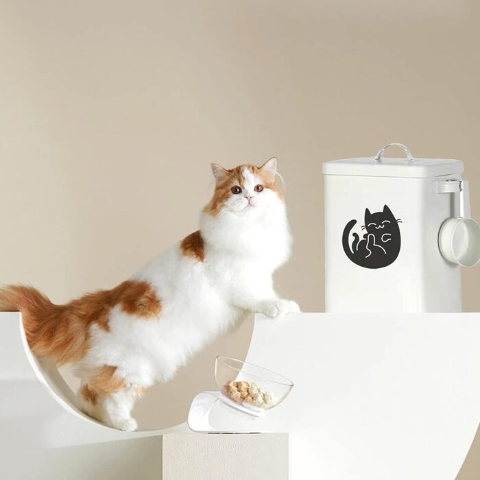 Контейнер для котячого корму JYCRA, портативний диспенсер для сухого корму з ложкою, рожевий